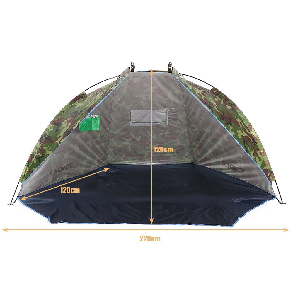 Cheap Goat Tents Outdoor Beach Tent Sunshine Shelter Camping Tent 2 Person Sturdy 170T Polyester Sunshade Tent for Fishing Camping Hiking Picnic   